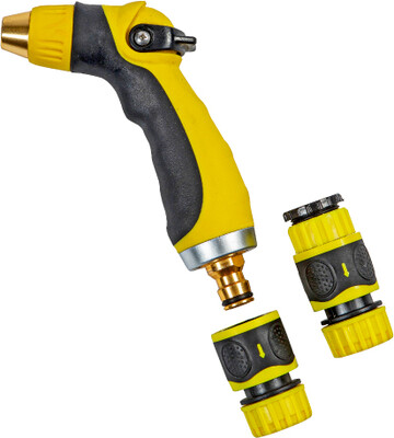 Die Duschbrause der Abspritzdusche ermöglicht eine individuelle Einstellung des Wasserstrahls.