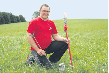 Zur Bek�mpfung von W�hlm�usen hat Christian Maucher gute Erfahrungen mit der Begasungstechnik gemacht.