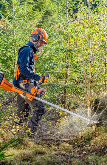 Mit einem passend eingestellten Tragegurt l�sst sich ergonomisch arbeiten.