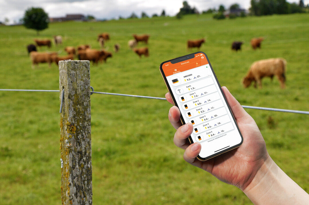 1 In welchem Zaunabschnitt befindet sich der Fehler? Bei Installation mehrerer Überwachungsstationen bekommt man diese Information bequem aufs Smartphone.