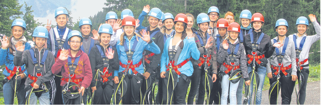 Hoch hinaus im Kletterwald: Bei der Teenyfreizeit der Landjugend war einiges geboten.
