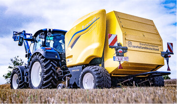 Die neue Rundballenpresse von New Holland.