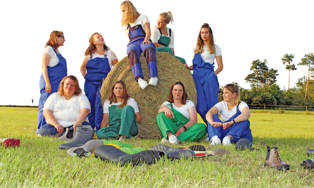 Junge Landfrauen aus Reutlingen beim Foto-Shooting.