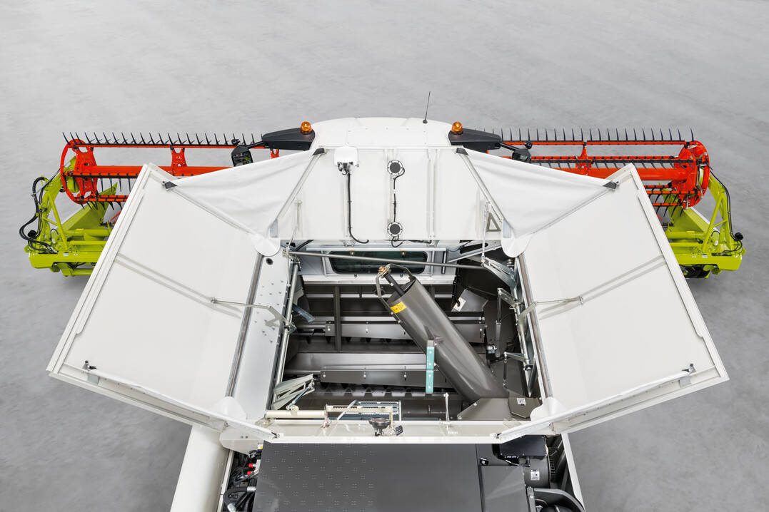 Der Korntak fasst je nach Modell bis zu 12.000 l.