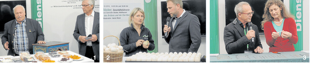 Praktische Berufe: Vermarktung von Streuobst (Bild 1), die Arbeit einer Putenbr�terei (2) und Gesundheitsaspekte von Magnetschmuck (3).