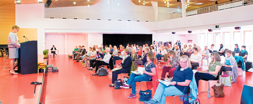 Die Mitgliederversammlung des LandFrauenverbandes W�rttemberg-Baden mit �ber 60 F�hrungskr�ften fand unter Corona-konformen Bedingungen im Hospitalhof Stuttgart statt.