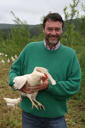 Hühnerhalter Joachim Schneider