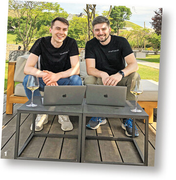 VineForecast das sind Richard Petersik, Max Nowack (von links) und Paul Petersik.