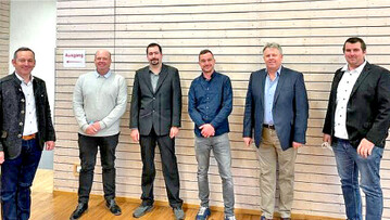Mitglieder des gesch�ftsf�hrenden Vorstands: (v. l.): Hans-Georg Schwarz, Markus Stollsteimer, Daniel Dengler, Benjamin Blaich, Gerhard Fassnacht, Joachim Fuchs.