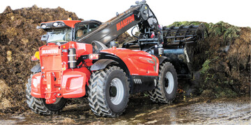 Der MLT 850 eignet sich für das Laden von Schüttgut, Getreide, Holzspänen und den Umschlag von Strohballen oder Big Bags.