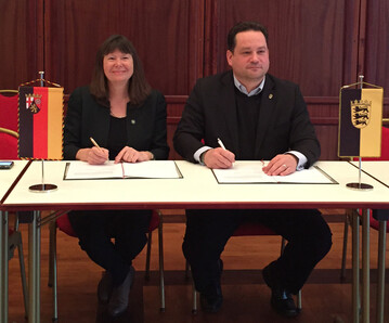 Ulrike H�fken, rheinland-pf�lzische Staatsministerin und Alexander Bonde, baden-w�rttembergischer Landwirtschaftsminister