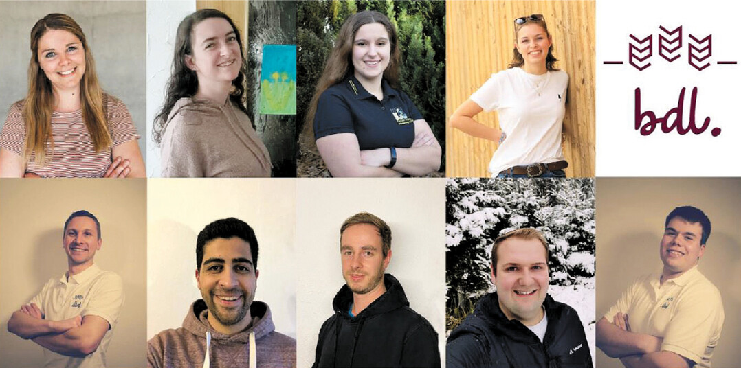 Obere Reihe von links: Steffi Poschenrieder, Johanna N�gele, Lisa Braun, Lena Burger. Untere Reihe von links: Ralf Sch�rle, Luis Rauscher, Lorenz Baur, Simon Bohner und Daniel Hirschmann.