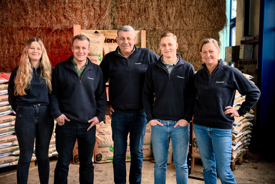 Die ganze Familie macht mit (v. l.): Paula, Aaron, Uwe, Lennart und Anja Sa�mannshausen.