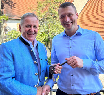 Hans-Ulrich Eppler (links) mit seinem Nachfolger Friedrich Ehrmann.