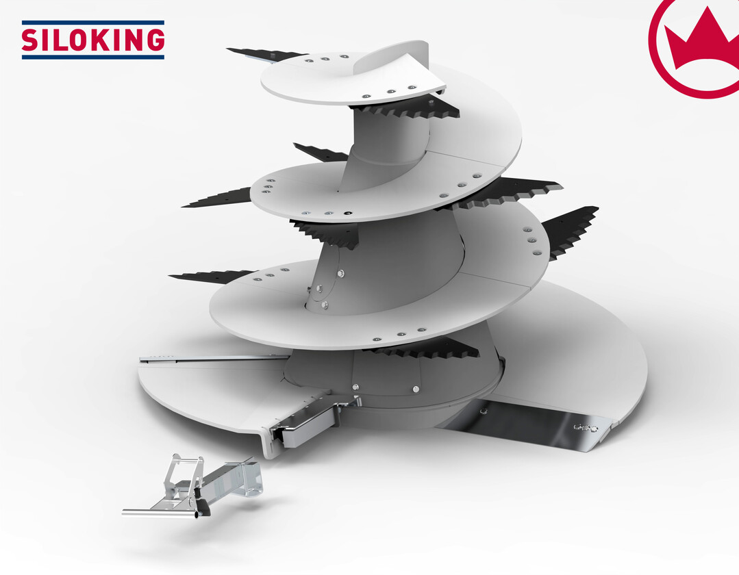 Mit der neuen Konstruktion von Siloking Mayer Maschinenbau kann nun erstmals der Schwerlastmagnet komplett mit seinem umgebenden Geh�use und allen anhaftenden Fremdk�rpern aus dem Mischwagen entnommen werden. Dadurch verlagert man die T�tigkeit des Abl�sens aus dem Hauptgefahrenbereich, erleichtert die gesamte Aufgabe und verringert das Verletzungsrisiko deutlich. 