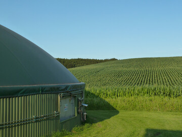Eine Biogasanlage.