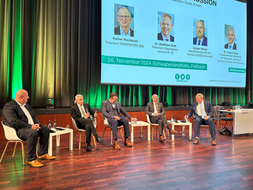 Podiumsdiskussion auf der LBV-Mitgliederversammlung.