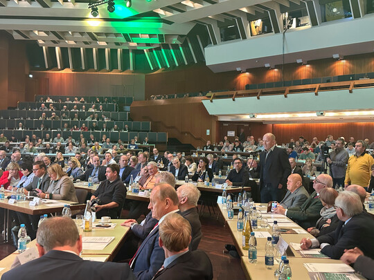 Mitgliederversammlung im Landesbauernverband 2024. Blick in die Schwabenlandhalle.