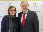 Joachim Rukwied mit LBV-Presseprecherin Ariane Amstutz.