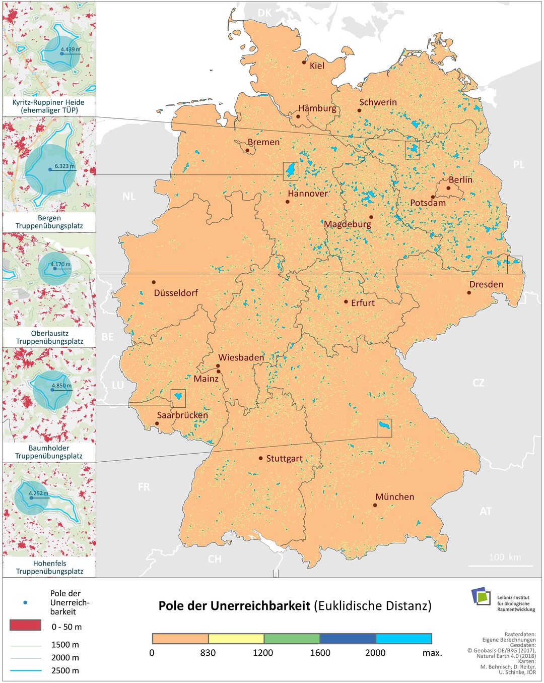  Entlegenste Orte � Fl�chen ohne Geb�udebebauung 