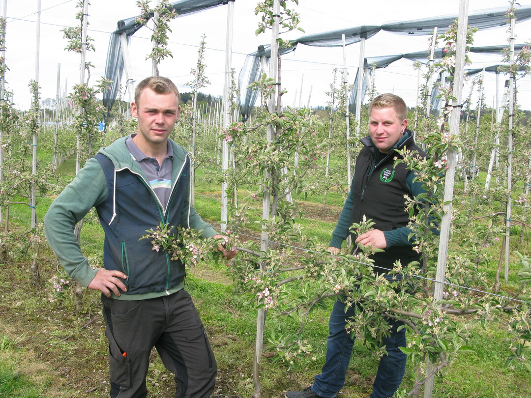 Die Junglandwirte Alexander Rist und Andreas Milz