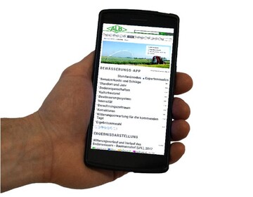 Die Bewässerungs-App vom ALB Bayern e.V. informiert täglich über die schlagspezifische Bodenfeuchte.