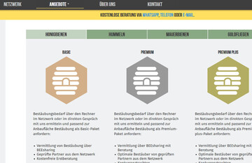 �ber die Online-Plattform von BEEsharing kann der Landwirt die ben�tigten Best�uber per Mausklick bestellen.