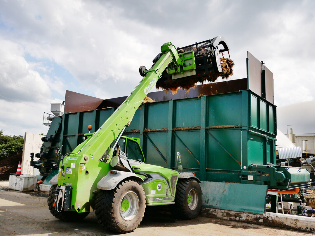 Der Turbofarmer XXL von Merlo hat 170 PS Motorleistung, 6,5 Tonnen Hubkraft und neun Meter Hubhöhe.