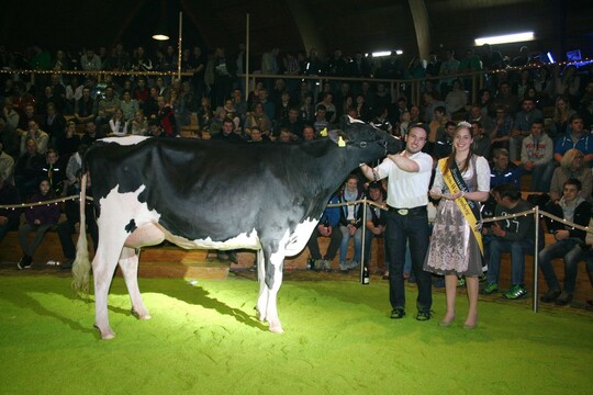 Bei den Holsteinjungkühen entschied eine große, lange und mit bestem Euter ausgestattete Fever-Tochter aus dem Zuchtbetrieb von Kerstin und Markus Mock in Markdorf das Rennen um den Siegertitel.
