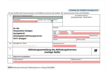 Das neue Formular f�r die Abfindungsanmeldung des Abfindungsbrenners kann �ber die Seite des Bundesministeriums f�r Finanzen gefunden werden. 