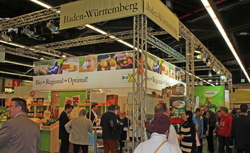 Die Nachfrage nach heimischen Bio-Produkten steigt. Reges Interesse herrschte am Baden-W�rttemberg Stand.