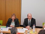 Bei der AFP-Fachtagung am 19. September 2016 in Stuttgart: Ausschuss-Vorsitzende Martina Braun und Agrarsprecher Martin Hahn von den Grünen.