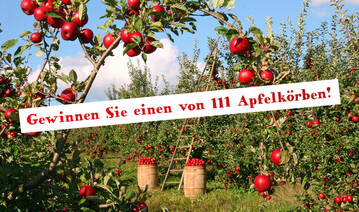 111 Apfelk�rbe gibt es am diesj�hrigen Tag des deutschen Apfels zu gewinnen.