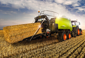  Die Ballenpresse Quadrant 5300 FC markiert derzeit das obere Ende des Claas Quaderballenpressenprogramms.