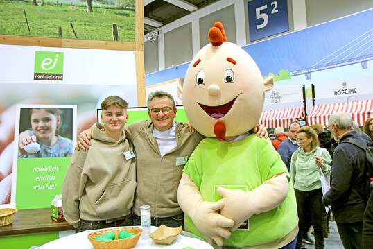 In Halle 5 betreuten am 23. Januar 2023 Eric und Marc Mues den Stand von mein-ei.nrw