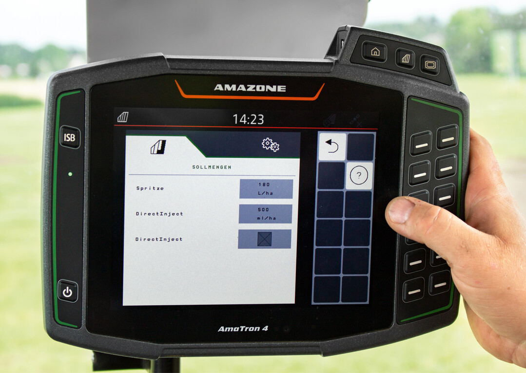 DirectInject von Amazone ermöglicht die schnelle, flexible und bedarfsgerechte Zudosierung von Pflanzenschutzmitteln während der Applikation.