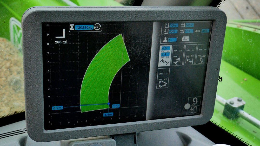 Der Turbofarmer XXL von Merlo hat 170 PS Motorleistung, 6,5 Tonnen Hubkraft und neun Meter Hubhöhe.