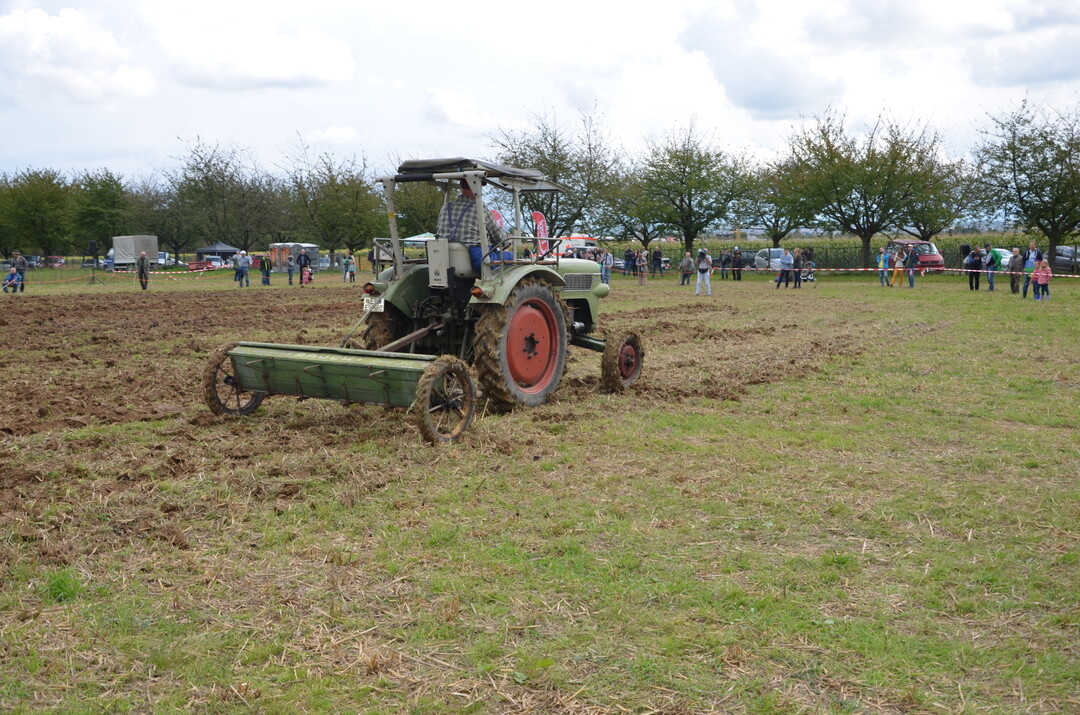 Historischer Kastenstreuer zum Ausbringen von Minerald�nger.