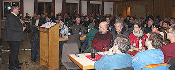 Volles Haus in Ki�legg: Bei der EG-Versammlung am 5. M�rz im Ochsen, eine von insgesamt elf Versammlungen, blieb kein Stuhl mehr frei. 