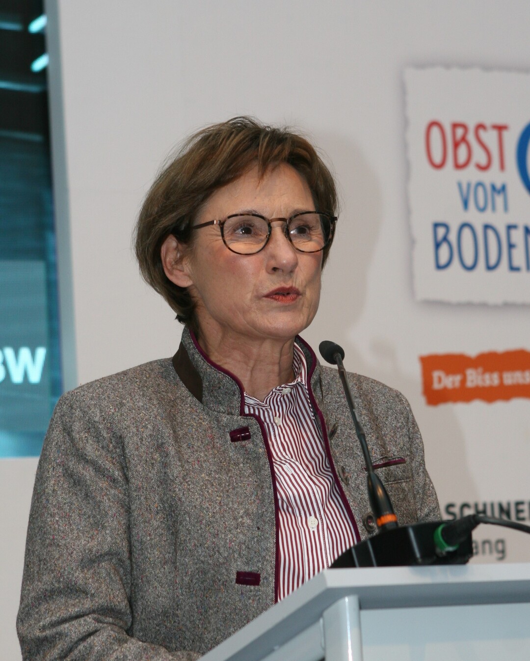 Staatssekret�rin Sabine Kurtz appellierte an den Handel, mehr regionales Obst ins Regal zu nehmen.