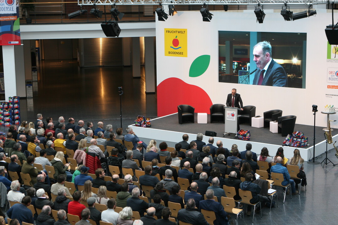 Die Er�ffnungsveranstaltung zur Fruchtwelt Bodensee war gut besucht. Apfel