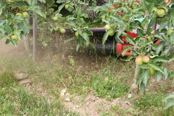 Aufgrund der immer enger werdenden Herbizidpalette f�r bewuchsfreie Baumstreifen, kann erg�nzend eine mechanische Bek�mpfung in Erw�gung gezogen werden. Dazu eignet sich das Fadenger�t am besten. Es schl�gt den Bewuchs ab, ohne den Boden zu bewegen. 