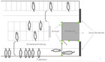 Variante zur Integration einer Deckbullenbucht im Boxenlaufstall.