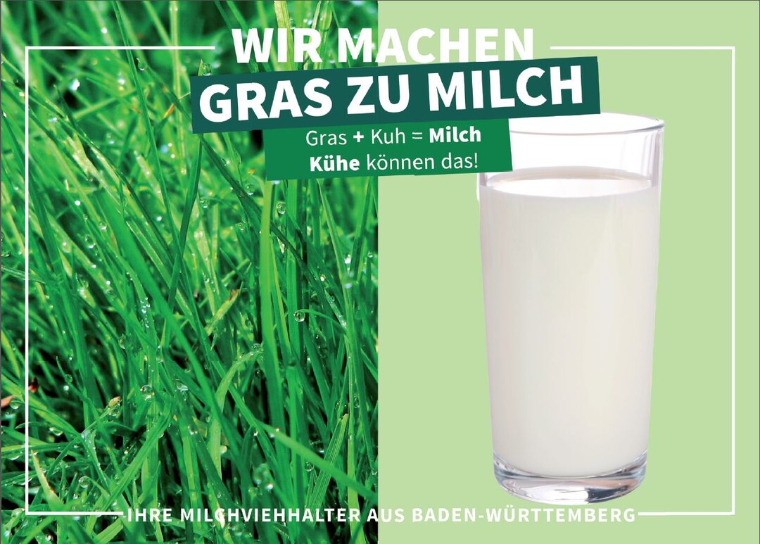 Wir machen Gras zu Milch - Kampagnenmotiv zu Gr�nland und Landschaftspflege