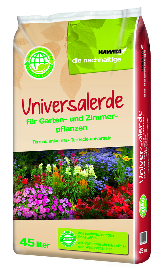 Hawita f�hrt f�r umweltbewusste Hobbyg�rtner die neue Erdenlinie �Die Nachhaltige� ein. Sie ist besonders umweltfreundlich und bietet gleichzeitig bew�hrte G�rtnerqualit�t. �Gerade Hobbyg�rtnern liegt die Natur und deren Erhalt am Herzen�, erkl�rt Hawita-Gesch�ftsf�hrer Simon Tabling. �Mit unserer neuen Produktlinie bieten wir Ihnen eine echte Alternative zu konventionellen Erden, ohne dass Sie Abstriche bei der Qualit�t machen m�ssen.� Das Unternehmen ist sich seiner Verantwortung gegen�ber der Umwelt bewusst. Deswegen geh�ren schon seit Langem ressourcenschonende, torfreduzierte und torffreie Erden zum Hawita-Angebot. Die torfreduzierten Erden der neuen Produktlinie werden mit hochwertigen nachwachsenden Rohstoffen produziert und gew�hrleisten eine sichere Kulturf�hrung. Die Verpackung besteht zu mehr als 80 Prozent aus PCR-Kunststoff (= Post-Consumer-Rezyklaten, aus Haushaltsabfall hergestellte Kunststoffe) und hat eine angenehme Haptik. Zum Start der neuen Linie werden voraussichtlich eine Universalerde, eine Rhododendron-, eine Kr�uter-Obst-Gem�se-Erde und eine K�bel-Mediterrane-Erde erh�ltlich sein.&nbsp;