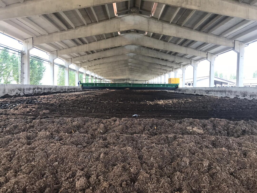 Humusanlage in Betrieb.