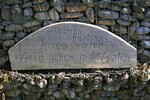 Ein weiser Spruch in Jauchs Garten in Blönried.