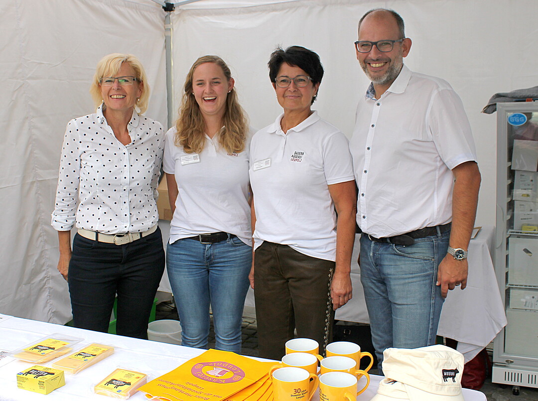 Die Molkerei Leupolz wirbt mit dem Slogan "100 % Allg�u" f�r Milchprodukte regionaler Erzeuger.