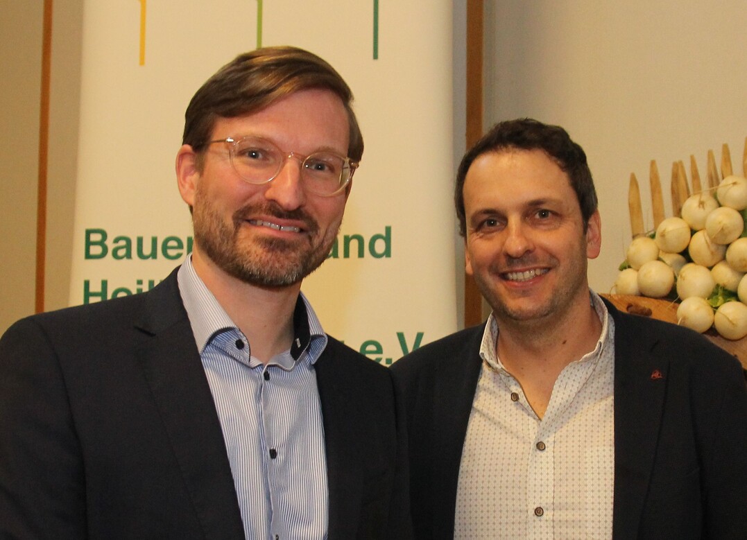 Gastgeber und Gastredner: Stefan Kerner (r.) und Prof. Dr. Peter Breunig.
