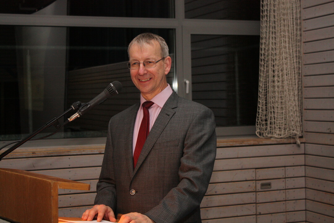 Vorsitzender Albert Gramling verweist bei seiner Begr��ung auf die regionalen und �berregionalen Erfolge des Bauernverbandes.